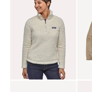 Women Patagonia Los Gatos 1/4 Zip Fleece Sweatshirt in Birch White Size Large